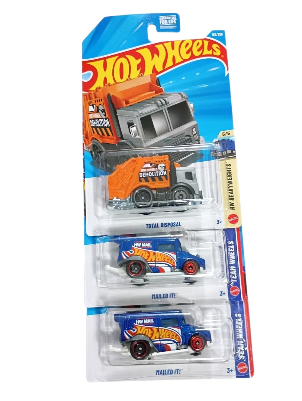 Hot Wheels Total Disposal Treasure Hunt & 2 Mailed It Trucks Lot 3pcs